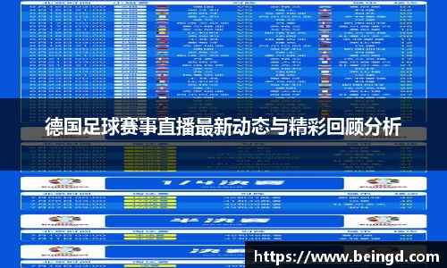 德国足球赛事直播最新动态与精彩回顾分析